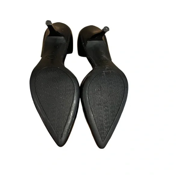 Michael Michael Kors FLEX D'ORSAY Black Leather Women's 7 1/2 Heels 3" - Picture 6 of 12